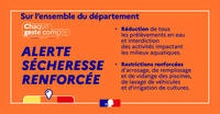 Secheresse alerte renforce
